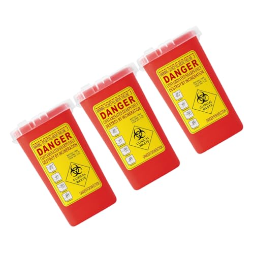 HAMPPLIES 3 Stück Sharps Abwurfbehälter mit Robustem Klappdeckel Sicherer Nadelbehälter aus Tragbarer Entsorgungsbehälter für Nadeln und Scharfe Gegenstände für Zuhause und Klinikgebrauch HAMPPLIES 3 Stück Sharps Abwurfbehälter mit Robustem Klappdeckel Sicherer Nadelbehälter aus Tragbarer Entsorgungsbehälter für Nadeln und Scharfe Gegenstände für Zuhause und Klinikgebrauch von HAMPPLIES