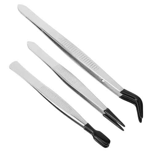 HAMPPLIES 3 Stück Teiliges Edelstahl Präzisionspinzetten für Briefmarkensammler Vielseitig Einsetzbar Leicht und Komfortabel für Schmuck Kosmetik und Bastelarbeiten HAMPPLIES 3 Stück Teiliges Edelstahl Präzisionspinzetten für Briefmarkensammler Vielseitig Einsetzbar Leicht und Komfortabel für Schmuck Kosmetik und Bastelarbeiten von HAMPPLIES