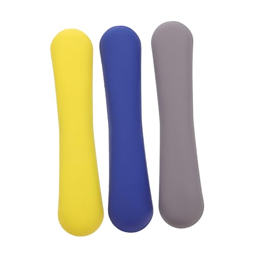 HAMPPLIES 3 Stück Teiliges Türgriff aus Langlebigem Gummi Dekorative Schrankgriffe in Blau Gelb Geeignet für Kleiderschränke und Wohnzimmerschränke Einfach zu Montieren von HAMPPLIES