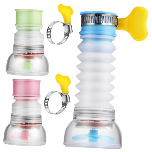 HAMPPLIES 3 Stück Wasserhahnfilter Teiliges Drehbarer Wasserhahnaufsatz mit Feinem Filter Wassersparender Hahnverlängerer für Küche Bad Einfache Reinigung Spritzschutz Sand und Schmutzfilter von HAMPPLIES