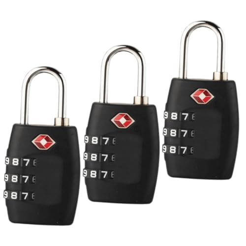 HAMPPLIES 3 Stück Zahlenschloss Gepäckschloss aus Metall und PC Robustes Kofferschloss mit Individuellem Code Einfach zu Bedienen Geeignet für Koffer Rucksack Reisetasche Diebstahlschutz HAMPPLIES 3 Stück Zahlenschloss Gepäckschloss aus Metall und PC Robustes Kofferschloss mit Individuellem Code Einfach zu Bedienen Geeignet für Koffer Rucksack Reisetasche Diebstahlschutz von HAMPPLIES