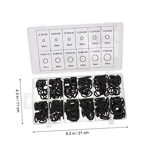 HAMPPLIES 300 Stück Teiliges O Ring Dichtungsringe aus Langlebigem Gummi Vielseitig Einsetzbar für Industrieventile Automobil Wasserhähne und Pumpen Hitze und Druckbeständig Praktische von HAMPPLIES
