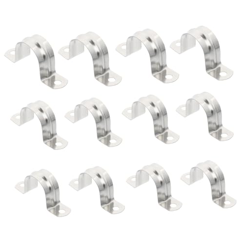 HAMPPLIES 36 Stück Teiliges Edelstahl Rohrschellen U Förmige Befestigungsschellen für Rohre und Leitungen Rostfrei Fein Verarbeitet Robustes Edelstahl Material Vielseitig für Wände Geeignet von HAMPPLIES