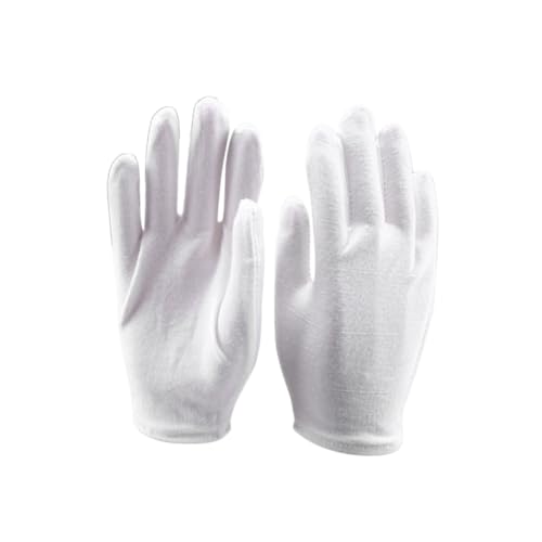 HAMPPLIES 4 Paar Weiße Baumwollhandschuhe Leicht Schutz Arbeitshandschuhe Atmungsaktiv Waschbar für Gartenbereich Reinigung Fingerabdruckschutz Einsetzbar HAMPPLIES 4 Paar Weiße Baumwollhandschuhe Leicht Schutz Arbeitshandschuhe Atmungsaktiv Waschbar für Gartenbereich Reinigung Fingerabdruckschutz Einsetzbar von HAMPPLIES
