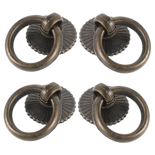 HAMPPLIES 4 STÜCKE Vintage Schrankgriff aus Langlebiger Legierung Ergonomisch Geformt Korrosionsbeständig Retro Stil für Kommoden Kleiderschränke und Küchenschränke von HAMPPLIES