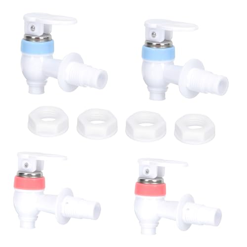 HAMPPLIES 4 Sätze Ersatzventile für Wasserspender Kunststoff Wasserhahn für Heiß und Kaltwasser Kompatibel mit Gängigen Wasserkühlern Geruchsneutral Langlebig Installieren für Haushalt und von HAMPPLIES