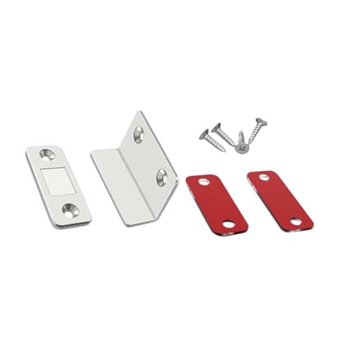 HAMPPLIES 4 Sätze Magnetische Türschnapper Küchenschränke und Schranktüren Langlebiger Edelstahl Einfache Montage mit Schrauben oder Klebeband Sichere Schrankverschlusslösung von HAMPPLIES