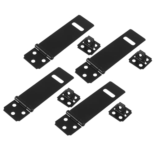 HAMPPLIES 4 Sätze Teiliges Hasp Schiebetür Riegel für Scheunentür Schrank Kommode Robuste Türsicherung mit Einfacher Montage Vielseitig für Haushalt und Lagerräume Geeignet von HAMPPLIES