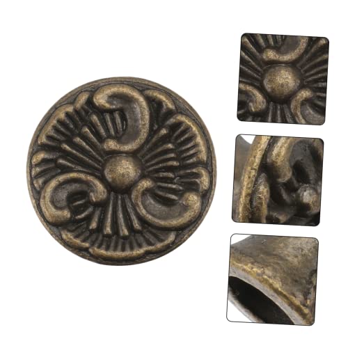 HAMPPLIES 4 Stück Antike Möbelgriffe Bronze Retro Runde Schrankknöpfe aus Zinklegierung für Küchenschränke Kommode Vintage Stil HAMPPLIES 4 Stück Antike Möbelgriffe Bronze Retro Runde Schrankknöpfe aus Zinklegierung für Küchenschränke Kommode Vintage Stil von HAMPPLIES