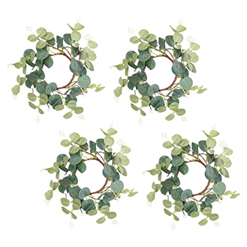 HAMPPLIES 4 Stück Easter Kerzenringe Teilig Künstliche Nordic Kränze mit Realistischer Eukalyptus Dekorative Tisch und Fensterdekoration für Frühlingsfest und Hochzeit HAMPPLIES 4 Stück Easter Kerzenringe Teilig Künstliche Nordic Kränze mit Realistischer Eukalyptus Dekorative Tisch und Fensterdekoration für Frühlingsfest und Hochzeit von HAMPPLIES