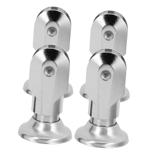 HAMPPLIES 4 Stück Edelstahl Trennwandstützfuß Rostfrei Langlebig Starke Unterstützung für Wc trennwände Modernes Design für Gemeinschaftsbadezimmer und Toilettenräume von HAMPPLIES