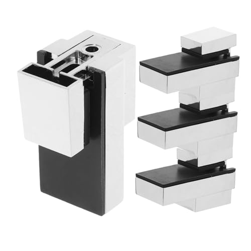 HAMPPLIES 4 Stück Glasbodenträger Metallhalter für Glasregale mit Starker Fixierung und Zuverlässiger Halterung Einfache Montage Geeignet für Duschkabinen Holzregale Fensterbänke von HAMPPLIES