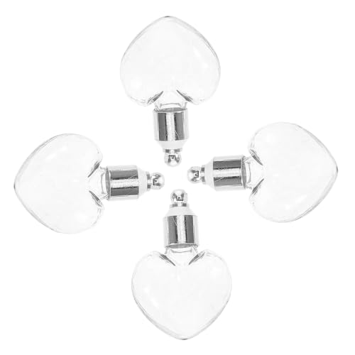 HAMPPLIES 4stücke Mini Glasflaschen Dekorative Wunschflaschen Aus Glas Mit Stopfen Für Bastelarbeiten Kleine Vials Für Aufbewahrung Und Kreative Deko Für Und Partydekorationen von HAMPPLIES