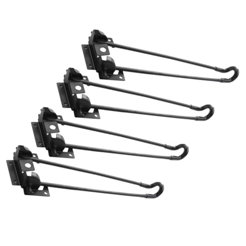 HAMPPLIES 4 Stück Klappbare Haarnadel Tischbeine aus Metall Stabile DIY Möbelbeine Faltbare Robuste Möbelfüße für Runde Tische Langlebige Eisen Tischbeine ohne Schrauben Höhe von HAMPPLIES
