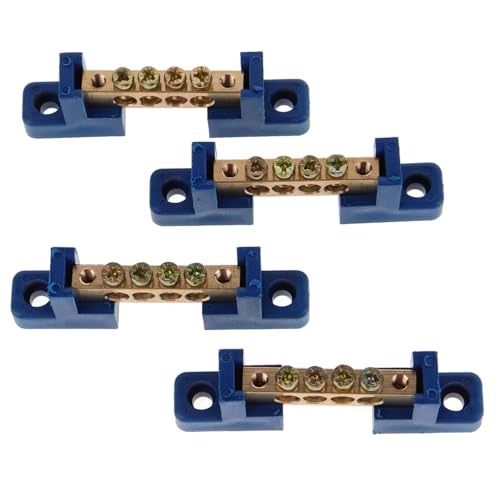 HAMPPLIES 4 Stück Kupfer Verteilerklemme Sammelschiene Stabile Klemmleiste mit Schraublöchern für Fahrzeug und Boot Kabelmanagement und Erdungsschiene HAMPPLIES 4 Stück Kupfer Verteilerklemme Sammelschiene Stabile Klemmleiste mit Schraublöchern für Fahrzeug und Boot Kabelmanagement und Erdungsschiene von HAMPPLIES