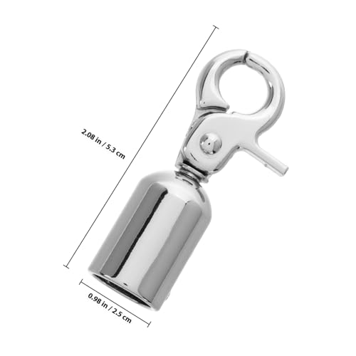 HAMPPLIES 4 Stück Legierung Kordelstopper Seilendkappen mit Haken Vielseitig für Gepäck Handtaschen Geländer und Absperrpfosten Einfach zu Befestigen Entfernen Langlebiger Schutz von HAMPPLIES