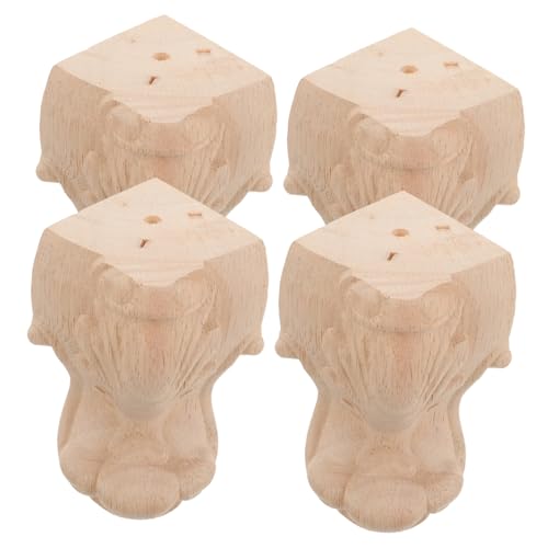 HAMPPLIES 4 Stück Massive Holz Möbelfüße mit Geschnitztem Muster Robuste Möbelbeine aus Vollholz Vielseitig für Tv Schränke Schuhschränke Tische Einfache Montage Langlebig und Stabil HAMPPLIES 4 Stück Massive Holz Möbelfüße mit Geschnitztem Muster Robuste Möbelbeine aus Vollholz Vielseitig für Tv Schränke Schuhschränke Tische Einfache Montage Langlebig und Stabil von HAMPPLIES