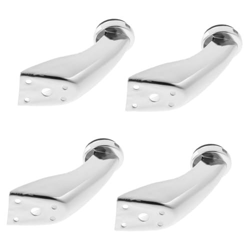 HAMPPLIES 4 Stück Metall Möbelbeine verchromt Sofafuß Ersatz Füße für Sofa Tisch Schrank Couchbank Stabile Montage ohne Werkzeug Modernes Design von HAMPPLIES