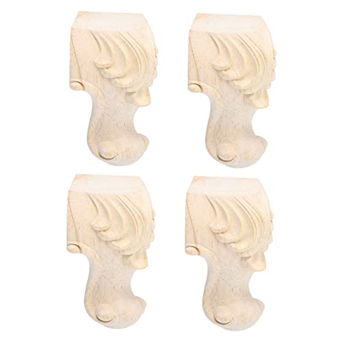 HAMPPLIES 4 Stück Möbelfüße aus Gummibaumholz Geschnitzte Möbelbeine im Europäischen Stil Stabile Sofafüße mit Rutsch Funktion Vielseitig für Sofa Couchtisch Tv Schrank DIY Geeignet HAMPPLIES 4 Stück Möbelfüße aus Gummibaumholz Geschnitzte Möbelbeine im Europäischen Stil Stabile Sofafüße mit Rutsch Funktion Vielseitig für Sofa Couchtisch Tv Schrank DIY Geeignet von HAMPPLIES