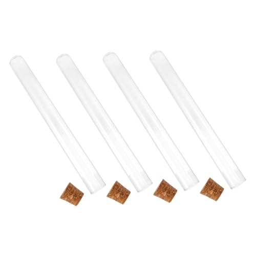 HAMPPLIES 4 Stück Reagenzglas Aus Glas Chemie Wissenschaftlich Verkorkt Reagenzgläser Mit Flachem Boden 91x0 Wächter Labor Runden Über Nacht Experiment Kind Phiole Prüfen Transparent Bambus HAMPPLIES 4 Stück Reagenzglas Aus Glas Chemie Wissenschaftlich Verkorkt Reagenzgläser Mit Flachem Boden 91x0 Wächter Labor Runden Über Nacht Experiment Kind Phiole Prüfen Transparent Bambus von HAMPPLIES