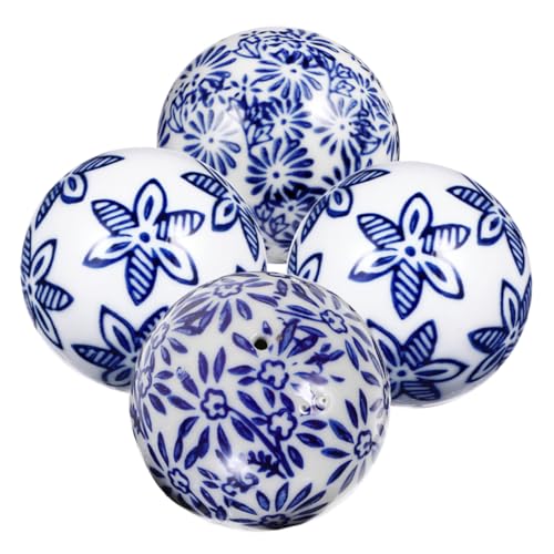 HAMPPLIES 4 Stück Schwimmkeramikkugeln Blaue und Weiße Porzellankugeln Aquariumdekoration Schwimmende Leichte Formbeständige Deko für Fischbecken und Miniteich HAMPPLIES 4 Stück Schwimmkeramikkugeln Blaue und Weiße Porzellankugeln Aquariumdekoration Schwimmende Leichte Formbeständige Deko für Fischbecken und Miniteich von HAMPPLIES