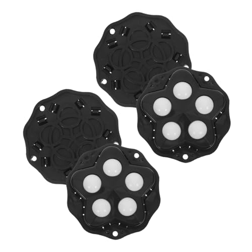 HAMPPLIES 4 Stück Selbstklebende Möbelrollen mit Drehung Robuste Kratzfreie Caster für Fliesenböden Einfache Montage ohne Bohren für Möbel und Aufbewahrungsboxen von HAMPPLIES