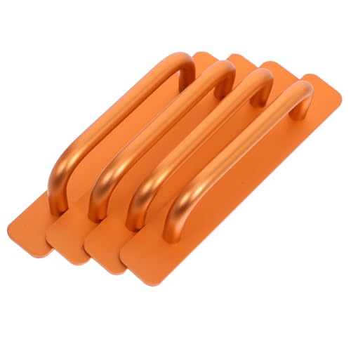 HAMPPLIES 4 Stück Selbstklebende Tür Fenstergriffe aus Aluminiumlegierung Bohrfrei Moderner Stil Sicherer Griff für Balkontüren Schrank Küchenschubladen von HAMPPLIES