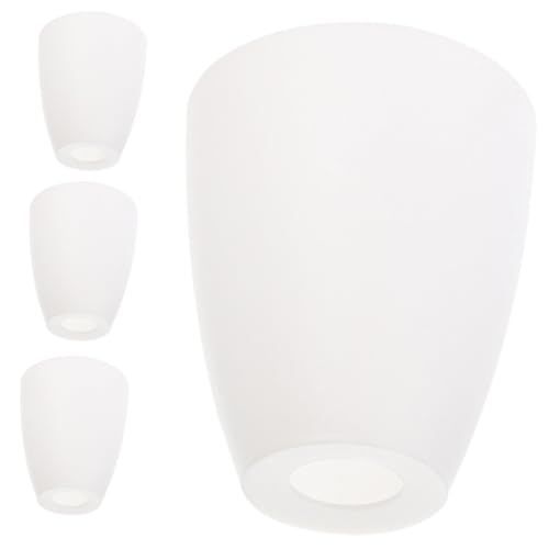 HAMPPLIES 4 Stück Teiliges Flaches Lampenschirm aus Weißem Kunststoff Lampenschirme für Tisch Wand und Pendelleuchten Staubschutzfreundlich und Einfach zu Montieren Geeignet für Wohn und von HAMPPLIES