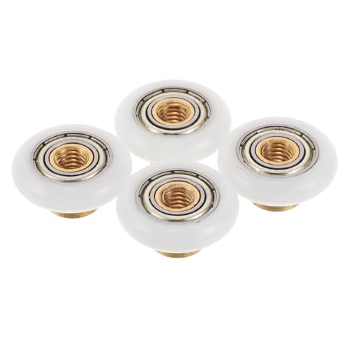 HAMPPLIES 4 Stück Teiliges Glass Door Rollers für Duschtüren Langlebige Große Flache mit Einzigartigem Bogen Design Kompatibel für Badezimmer und Duschkabinen Schiebetüren Einfache Montage von HAMPPLIES