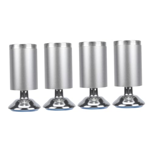HAMPPLIES 4 Stück Teiliges Höhenverstellbare Runde Möbelfüße aus Aluminiumlegierung Langlebige Möbelbeine für Schrank Sofa Tisch für Wohn Schlafzimmer Schutz vor Bodenschäden von HAMPPLIES