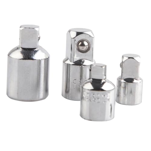 HAMPPLIES 4 Stück Teiliges Impact Socket Adapter Set aus Hochfestem Stahl Ratschenantrieb Reduzierer für Bohrmaschinen und Schlagschrauber mit Federkugel Sicherung für Sicheren Halt HAMPPLIES 4 Stück Teiliges Impact Socket Adapter Set aus Hochfestem Stahl Ratschenantrieb Reduzierer für Bohrmaschinen und Schlagschrauber mit Federkugel Sicherung für Sicheren Halt von HAMPPLIES