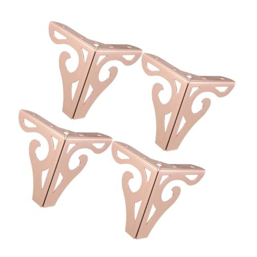 HAMPPLIES 4 Stück Teiliges Metallmöbelfüße Hohe Sofabeine in Roségold Stabile Möbelbeine für Sofa Couchtisch Kommode und Tv Schrank Einfache Montage Modernes Design von HAMPPLIES