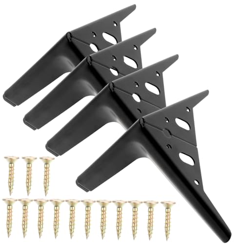 HAMPPLIES 4 Stück Teiliges Metallmöbelfüße Stabile Möbelbeine für Sofa Schrank Couchtisch und Bett Langlebige Ersatzbeine Einfache Montage Geeignet für Wohn und Büroeinrichtung von HAMPPLIES
