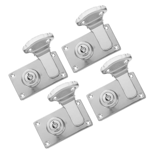 HAMPPLIES 4 Stück Teiliges Retro Koffer Verschluss aus Eisen Dekorativer Kleiner Schrankverschluss für Schmuckkästchen und Holzkisten Links rechts Verriegelungssystem Einfach zu Montieren von HAMPPLIES