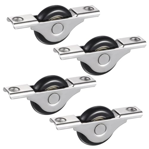HAMPPLIES 4 Stück Teiliges Schiebetür Nylon Kunststoff Türlaufräder Mittel mit Rollen für Kleiderschrank Schrank Fenster Schiebetüren Langlebig Leichtgängig Einfache Montage von HAMPPLIES