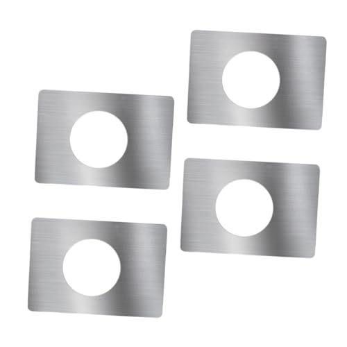 HAMPPLIES 4 Stück Teiliges Türschloss Reparaturset Edelstahl Türverstärkungsplatte Türknopf Befestigungsplatte Kugelschloss Verstärkung für Standard und Metalltüren von HAMPPLIES