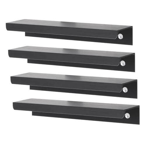HAMPPLIES 4 Stück Teiliges Verdeckte Fingergriff Mulden aus Hochwertiger Aluminiumlegierung Langlebig und Flexibel Lochabstand Matte Schwarze Oberfläche Stilvolle Schrank und Möbeltürgriffe HAMPPLIES 4 Stück Teiliges Verdeckte Fingergriff Mulden aus Hochwertiger Aluminiumlegierung Langlebig und Flexibel Lochabstand Matte Schwarze Oberfläche Stilvolle Schrank und Möbeltürgriffe von HAMPPLIES