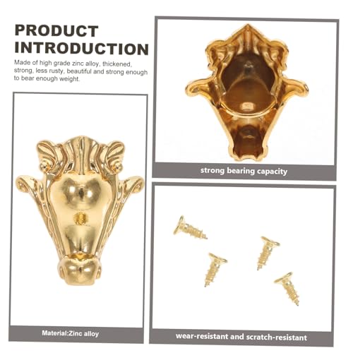 HAMPPLIES 4 Stück Teiliges Vintage Schmuckbox Eckenschutz aus Hochwertiger Zinklegierung Dekorative Holzbox Füße Schützende Geschenkbox Beine Robust und Elegant für Holz Weinkisten HAMPPLIES 4 Stück Teiliges Vintage Schmuckbox Eckenschutz aus Hochwertiger Zinklegierung Dekorative Holzbox Füße Schützende Geschenkbox Beine Robust und Elegant für Holz Weinkisten von HAMPPLIES