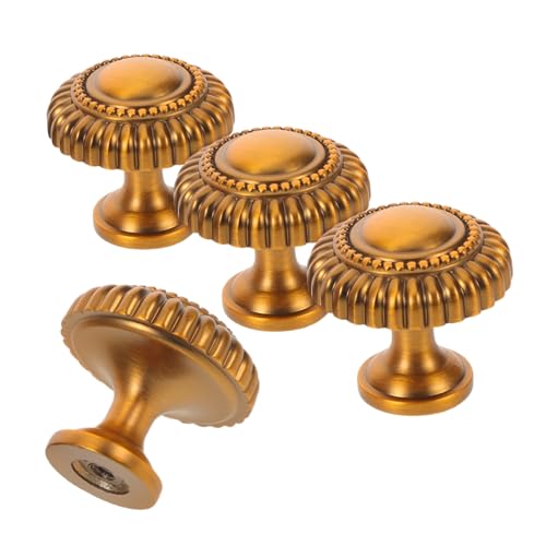 HAMPPLIES 4 Stück Vintage Möbelgriffe Einloch Zinklegierung Schrankknöpfe Finish Ergonomisch Gebürstet Komfortabler Griff Für Kleiderschränke Küchen Kommodenschubladen von HAMPPLIES