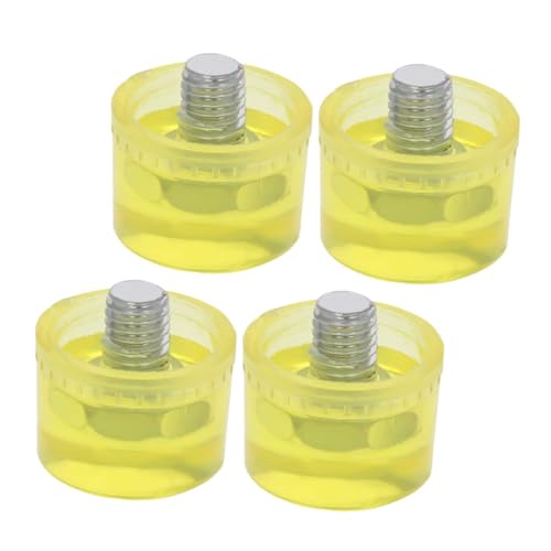 HAMPPLIES 4 Teiliges Gummi Hammerkopf Ersatzset Stoßdämpfender Öl und Verschleißfester Gummischlagkopf Langlebig und Leicht Geeignet für Möbelmontage und Präzise Arbeiten mit von HAMPPLIES