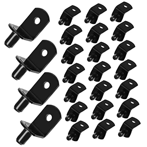 HAMPPLIES 40 Stück Regalstützen Kaltgewalztem Stahl Schwarze Möbelstützen für Schränke und Stabil und Langlebig Einfache Installation ohne Bohren für Bücherregale und Möbel HAMPPLIES 40 Stück Regalstützen Kaltgewalztem Stahl Schwarze Möbelstützen für Schränke und Stabil und Langlebig Einfache Installation ohne Bohren für Bücherregale und Möbel von HAMPPLIES