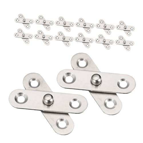 HAMPPLIES 40 Stück Teiliges Drehbares Edelstahl Scharnier Verdecktes Türscharnier Oberes und Unteres Pivot Scharnier für Möbel und Fenster Einfache Installation Langlebig von HAMPPLIES