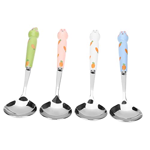 HAMPPLIES 4Stücke Kaffeelöffel mit Feinem Design für Desserts Getränke Langlebig Zuhause von HAMPPLIES