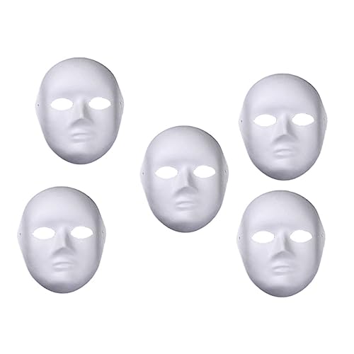 HAMPPLIES 5 STK. Peking-Opernmaske Leere weiße Maske Leere Gesichtsmaske Kindermaske Maske DIY weiße zum Bemalen bemalbare für HAMPPLIES 5 STK. Peking-Opernmaske Leere weiße Maske Leere Gesichtsmaske Kindermaske Maske DIY weiße zum Bemalen bemalbare für von HAMPPLIES