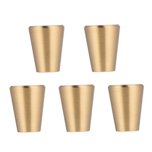 HAMPPLIES 5 Stück Antike Kupfer Schrankgriffe Einloch Möbelknöpfe aus Massivem Kupfer mit Komfortablem Griff für Schränke Küchentüren Einfach zu Montieren Langlebig und Elegant von HAMPPLIES