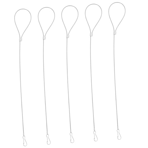 HAMPPLIES 5 Stück Einstellbare Edelstahl Gartentor Sicherungsleine Teiliges mit Robustem Latch Kabelzug Passend für Verschiedene Türstärken Einfache Montage Langlebig und Sicher für von HAMPPLIES