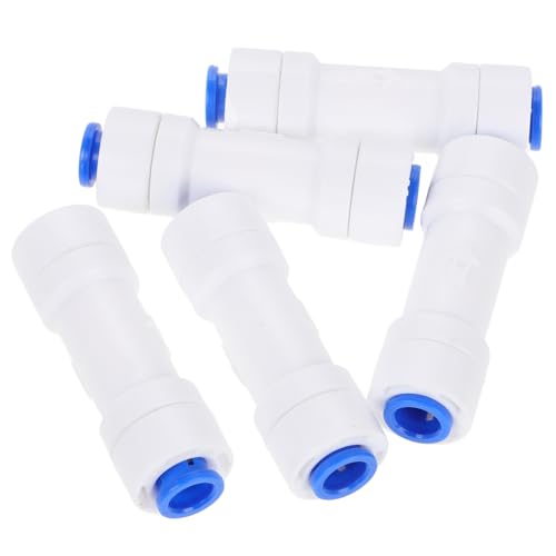 HAMPPLIES 5 Stück Gerade Adapter für Wasserfilter Rückflussventil Kunststoff für Wasserreiniger und Trinkwasseranlagen Einfache Installation und von HAMPPLIES