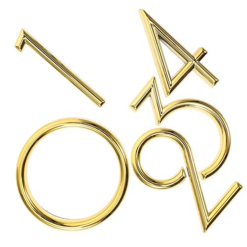 HAMPPLIES 5 Stück Teiliges Hausnummern aus Langlebigem Abs Material mit Glänzender Oberfläche Lesbar Geeignet für Türen Briefkästen Hotels Büros und Außenbereiche von HAMPPLIES