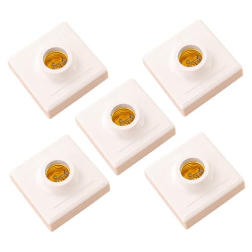 HAMPPLIES 5 Stück Teiliges Lampenfassungs Langlebigem PP und Kupfer Sicherer Schraubgewinde lampensockel für LED Beleuchtung Leicht Tragbar Geeignet für Küche Wohnzimmer Schlafzimmer und HAMPPLIES 5 Stück Teiliges Lampenfassungs Langlebigem PP und Kupfer Sicherer Schraubgewinde lampensockel für LED Beleuchtung Leicht Tragbar Geeignet für Küche Wohnzimmer Schlafzimmer und von HAMPPLIES