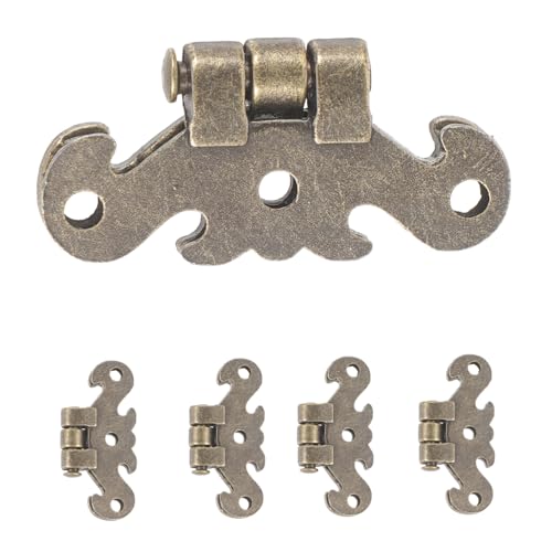 HAMPPLIES 5 Stück Teiliges Retro Metall Scharniere für Möbel Sanfte Geräuschlose Schranktür Klappenscharniere Vintage Design für Küchenschränke Holzboxen und DIY Projekte Geeignet von HAMPPLIES